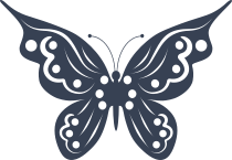 Butterfly Doily Sticker