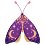 Butterfly Dragonfly Moon Wings Sticker
