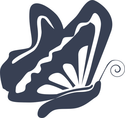 Butterfly Flying With Swirly Antennas Sticker