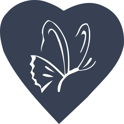 Butterfly In A Heart Sticker