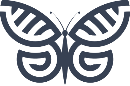 Butterfly Line Design Sticker