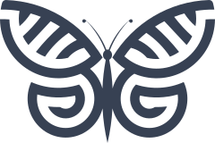 Butterfly Line Design Sticker