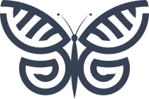 Butterfly Line Design Sticker