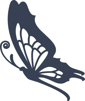 Butterfly To The Side Sticker