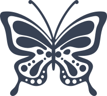 Butterfly With Antennas Sticker