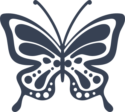 Butterfly With Antennas Sticker