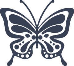 Butterfly With Antennas Sticker