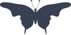 Butterfly With Droopy Wings Sticker
