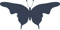 Butterfly With Droopy Wings Sticker