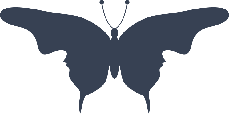 Butterfly With Droopy Wings Sticker