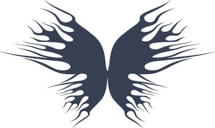 Butterfly With Flames Sticker