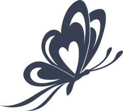 Butterfly With Heart Wings Sticker
