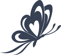 Butterfly With Heart Wings Sticker