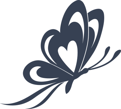 Butterfly With Heart Wings Sticker