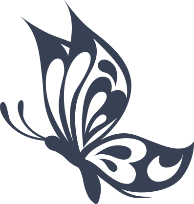 Butterfly With Hearts Sticker