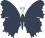 Butterfly With Jagged Wings Sticker