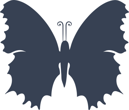 Butterfly With Jagged Wings Sticker