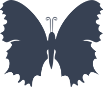 Butterfly With Jagged Wings Sticker