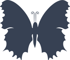 Butterfly With Jagged Wings Sticker