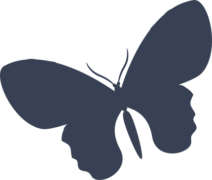 Butterfly With Large Rounded Upper Wings Sticker