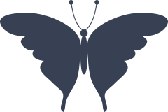 Butterfly With Narrow Wings At The Bottom Sticker