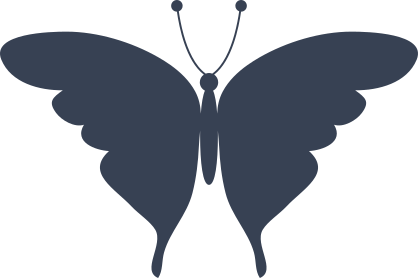 Butterfly With Narrow Wings At The Bottom Sticker