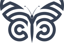 Butterfly With Outlined Wings Sticker