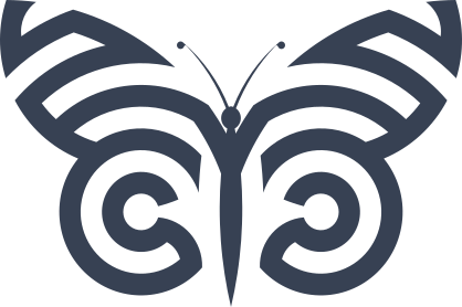 Butterfly With Outlined Wings Sticker