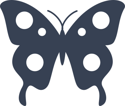 Butterfly With Six Dots Sticker