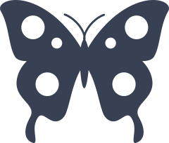 Butterfly With Six Dots Sticker