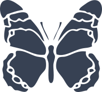 Butterfly With Squiggley Lines Sticker