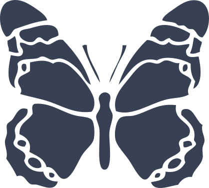 Butterfly With Squiggley Lines Sticker