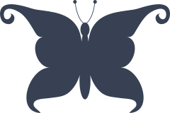 Butterfly With Swirled Tips Sticker