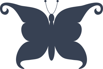 Butterfly With Swirled Tips Sticker