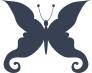 Butterfly With Swirled Tips Wing Sticker
