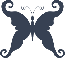 Butterfly With Swirled Wings Sticker