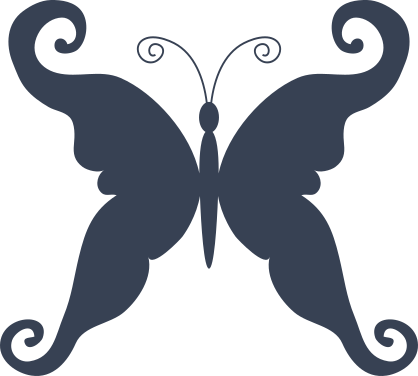 Butterfly With Swirled Wings Sticker