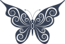 Butterfly With Swirlies Sticker