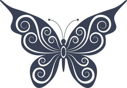 Butterfly With Swirlies Sticker