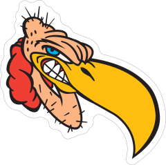 Buzzard Mascot Sticker