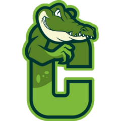 C Crocodile Initial Logo Sticker