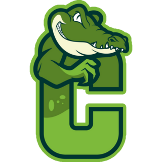 C Crocodile Initial Logo Sticker