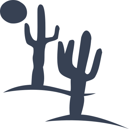 Cactus And Sun Landscape Sticker