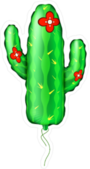 Cactus Balloon Sticker