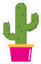 Cactus Hippie Sticker