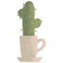 Cactus in a Mug Sticker