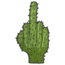 Cactus Peyote In Form Of Middle Finger Sticker
