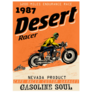 Cafe Racer Nevada Race Print Poster Sticker