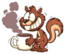 Caffeinated Squirrel Sticker