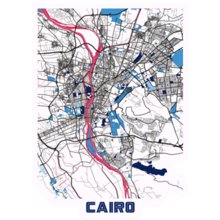 Cairo - Egypt Milktea City Map Sticker